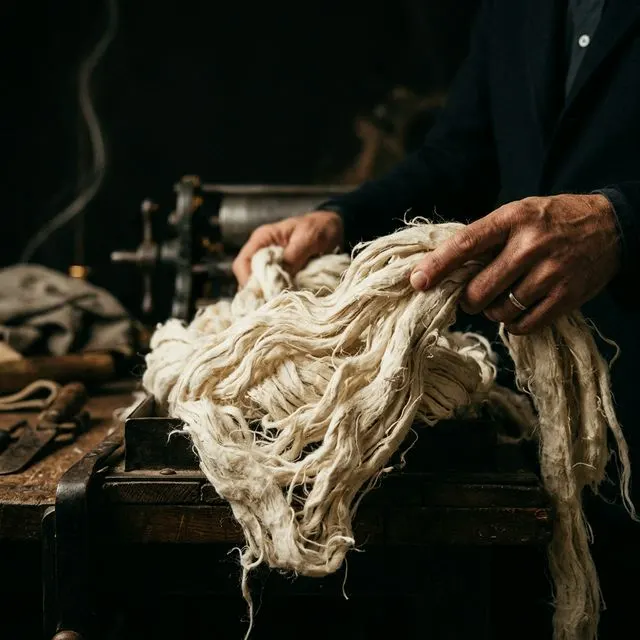 Raw eucalyptus cellulose fiber used in Kairo vegan leather production