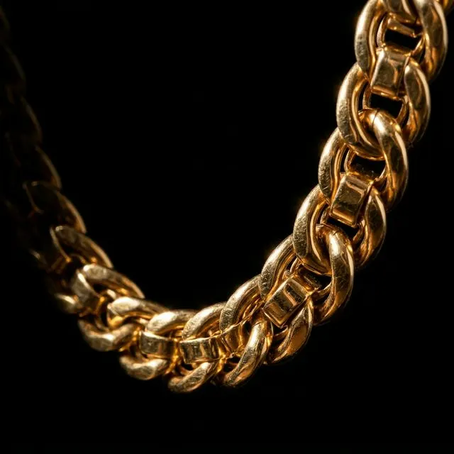 Premium chain hardware detail on Kairo vegan leather bag